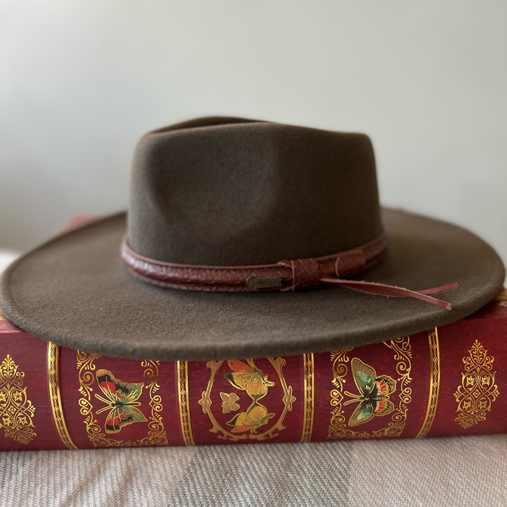 DUSTY RIDER WOOL HAT, SM, Unisex. Ash brown color.